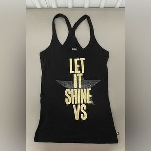Vintage Victoria Secret Super Model Essentials “Let It Shine VS” Bling Tank XS
